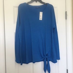 New XXL Blue Apt 9 Plus Sz Light Tie knot Sweater